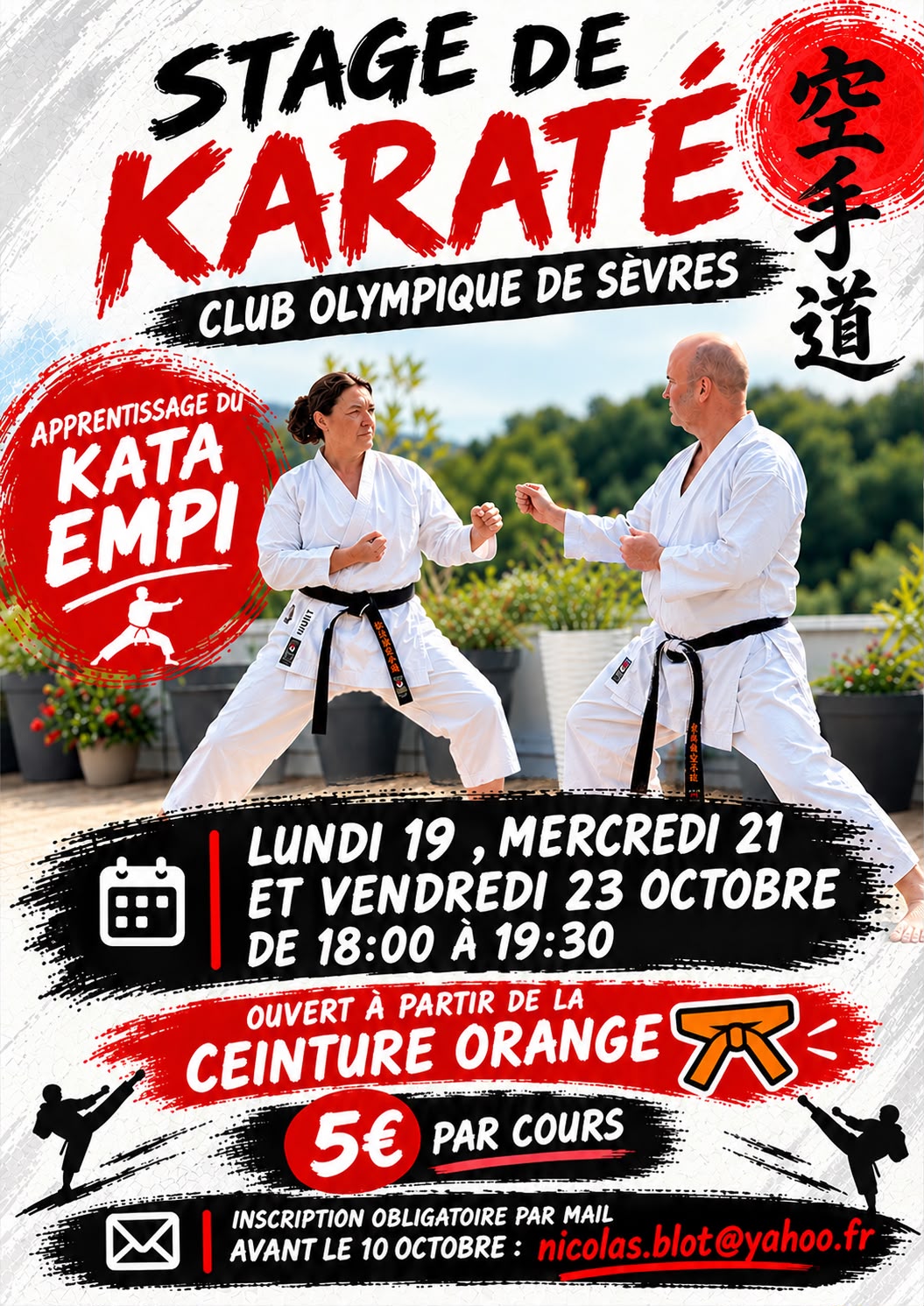 Affiche du stage de la Toussaint avec Cristelle et Nicolas