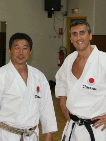 Pascal Lescouët aux côtés de Senseï Yuichi Sato