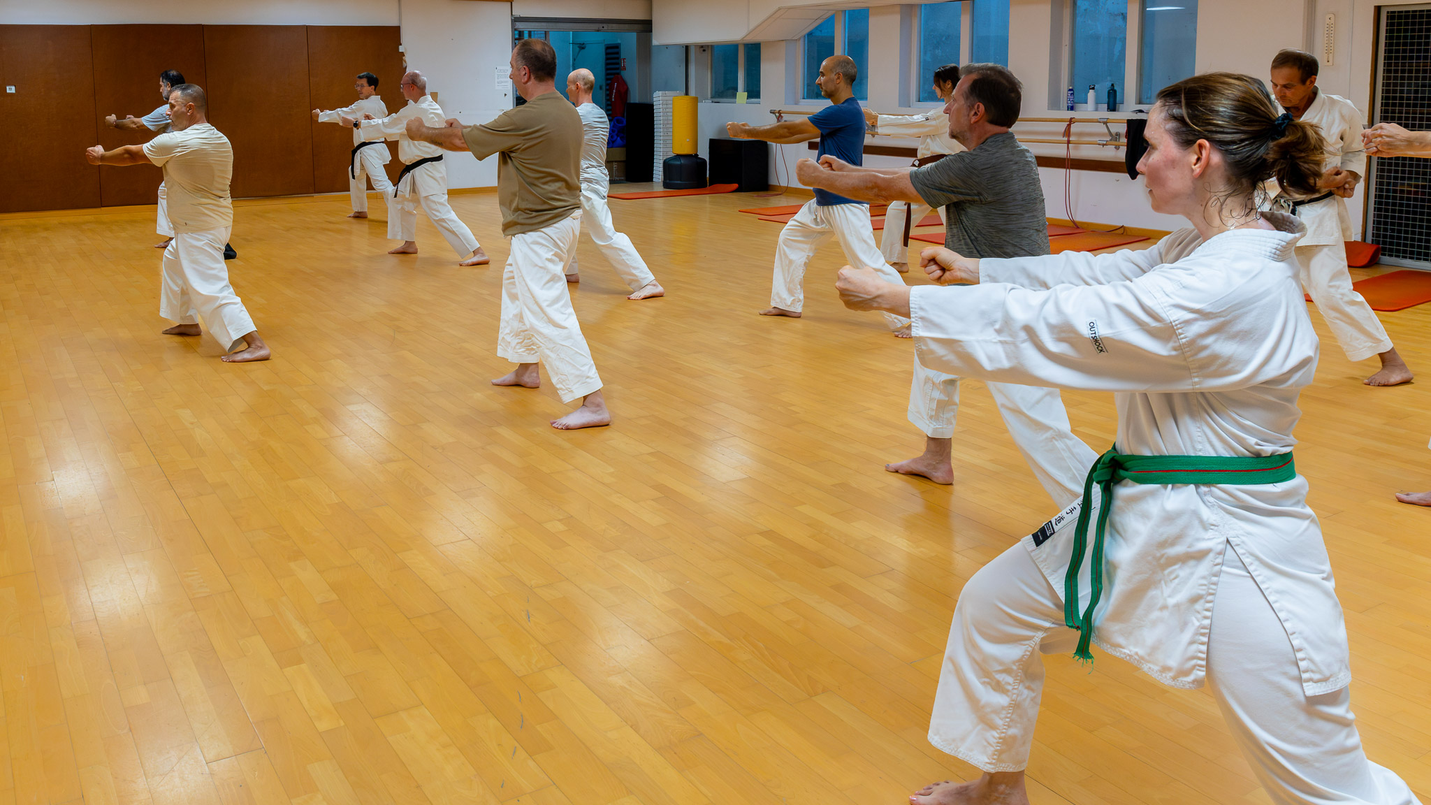 Travail de kihon en groupe