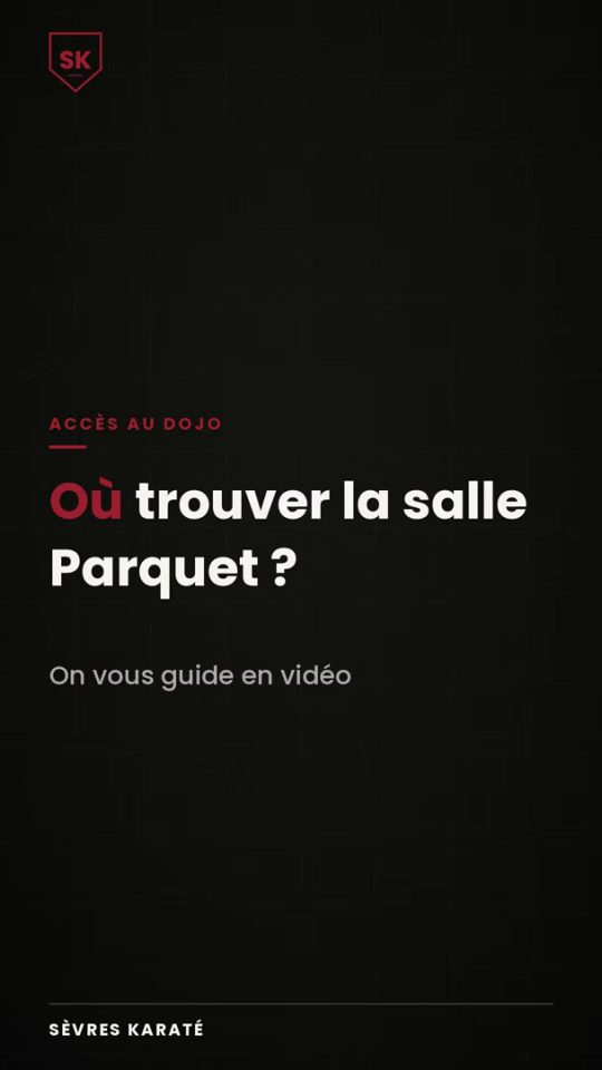 Carton-titre de la vidéo : Où trouver la salle Parquet ? On vous guide en vidéo