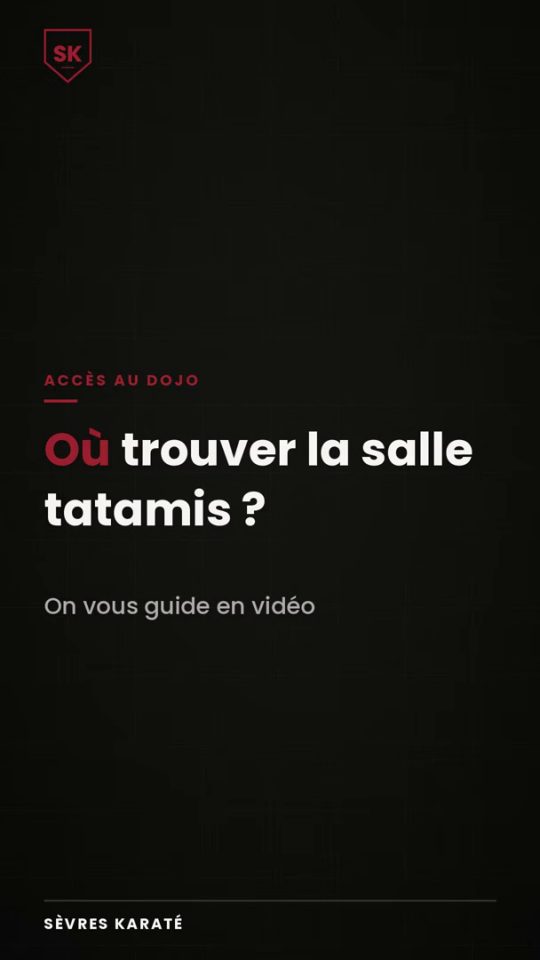 Carton-titre de la vidéo : Où trouver la salle tatamis ? On vous guide en vidéo